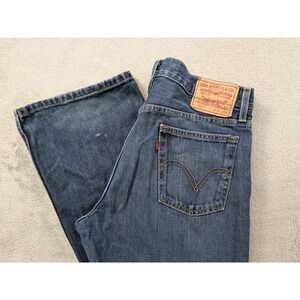 Levis 527 Low Boot Cut Jeans Mens 34x30 Blue Denim Medium Wash Cotton 527-0491